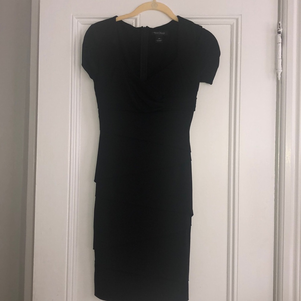 White House Black Market formal dress with ruffles